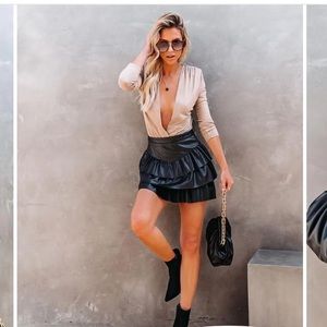 Vici Plunge Mocha Bodysuit